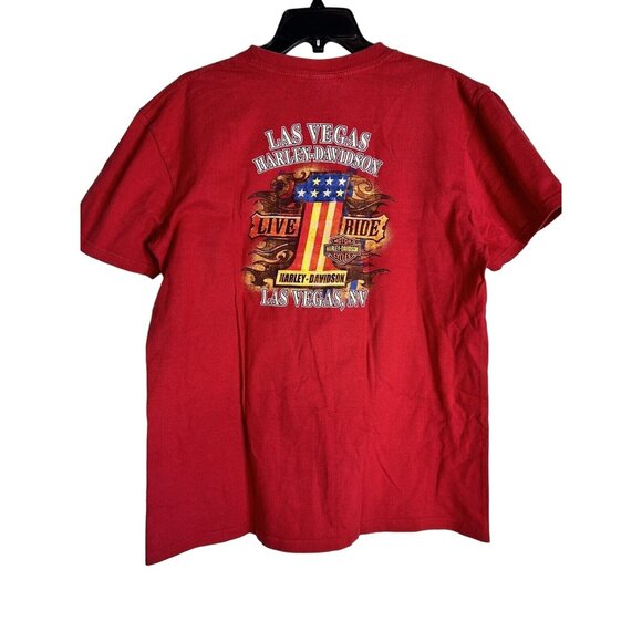 2/$30 Harley Davidson t-Shirt Mens Las Vegas Motorcycle Graphic tee Logo size L - Picture 3 of 13